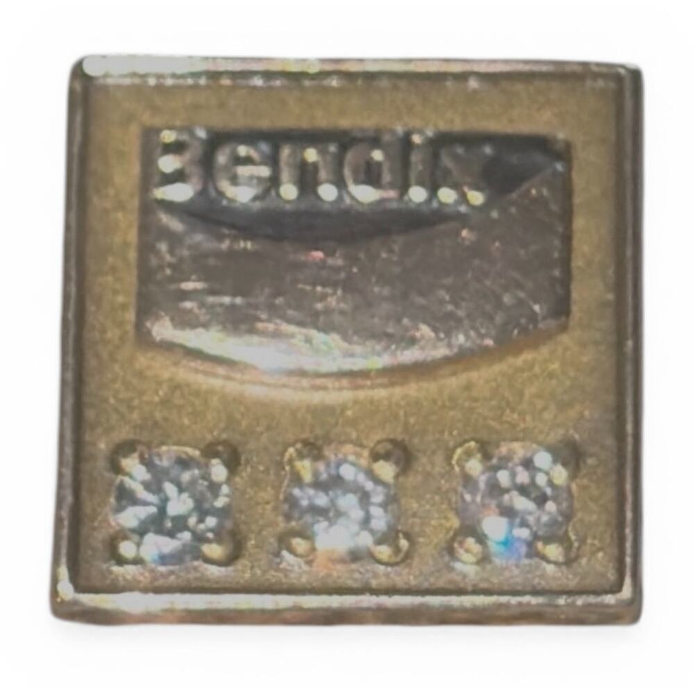Vintage Bendix Corporation Employee Service Award Pin 10K Gold 3 Diamonds